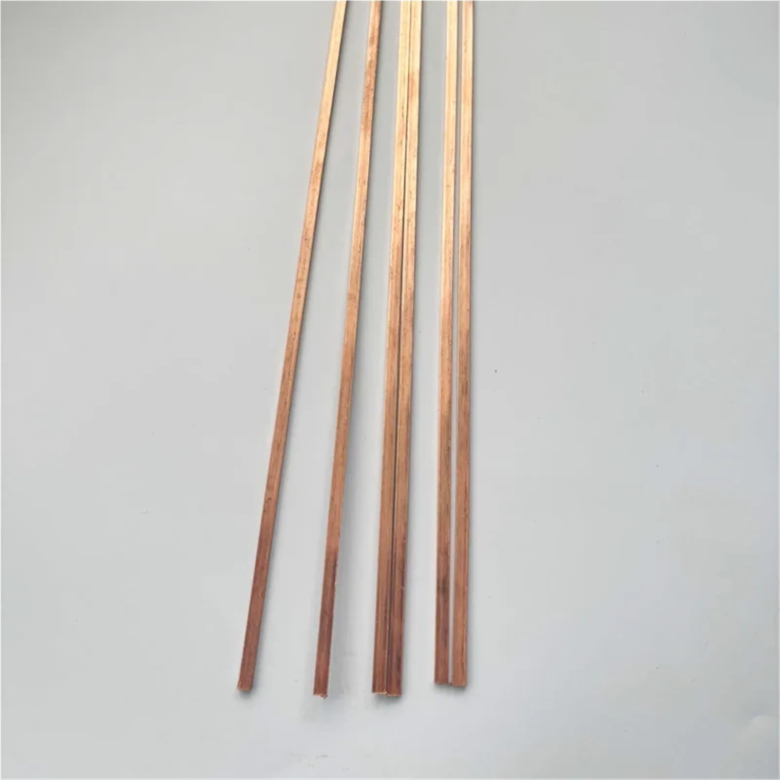 Tira Plana de Cobre Rojo T2 de 500 mm de Longitud, Placa Delgada de Cobre Puro para CNC DIY, Material con Espesor de 0,5 mm a 5 mm (tamaño: 2x8x500 mm, 2 Unidades).