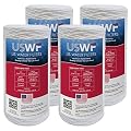 25 Micron 10 Inch x 4.5 Inch | 4-Pack String-Wound Polypropylene Whole House Sediment Replacement Cartridge | Compatible with Pentek WP25BB97P, Culligan CW25-BBS | Made in the USA, US Water Filters