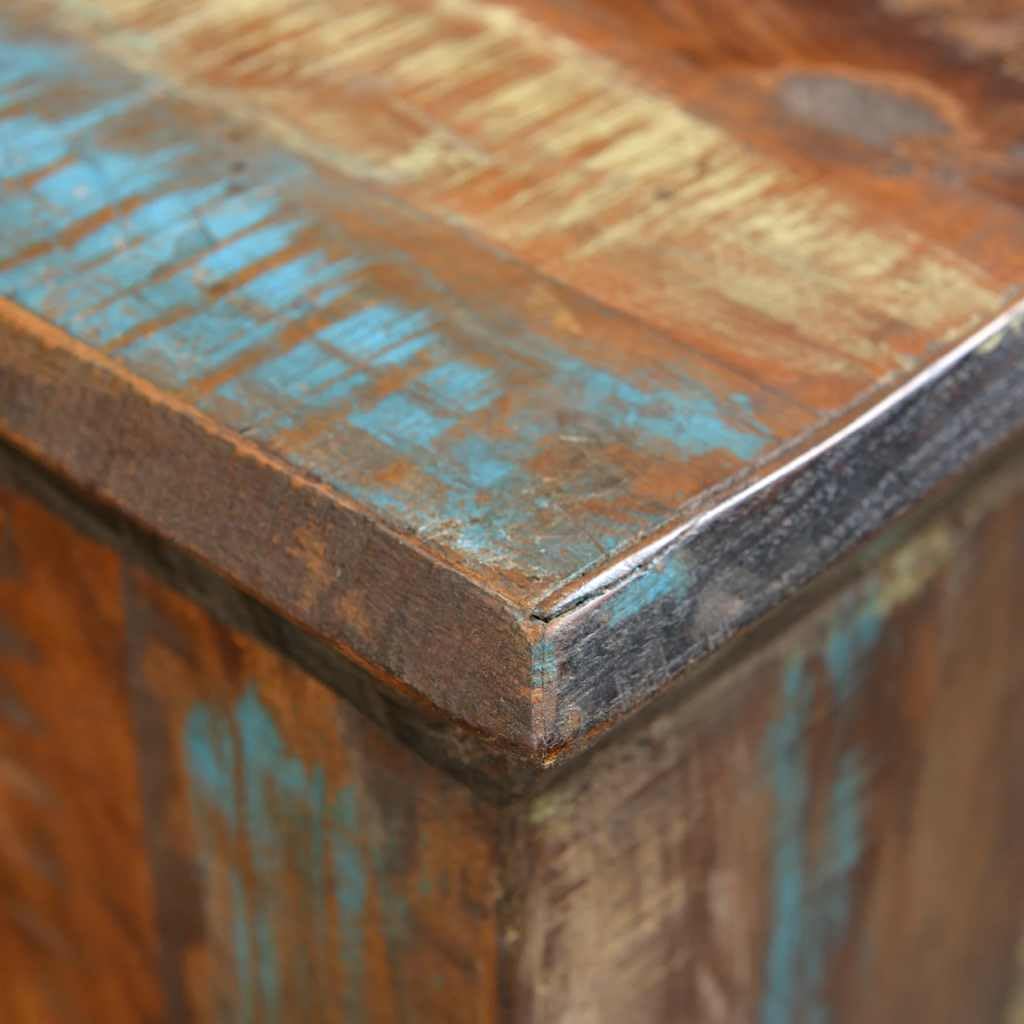 Taburete de madera maciza reciclada, estilo vintage, taburete estable, ahorra espacio, resistente a la intemperie, taburete plegable hecho a mano, ideal para cocina, balcón, jardín, exterior