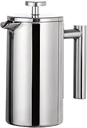 Cafeteira Prensa Francesa 800ml Térmica Aço Inox Cremeira Leite Café