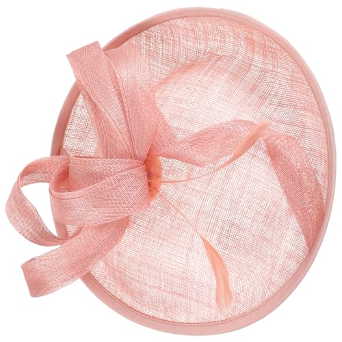 Chapeau de mariage pour femme style rétro en tissu léger rose élégant