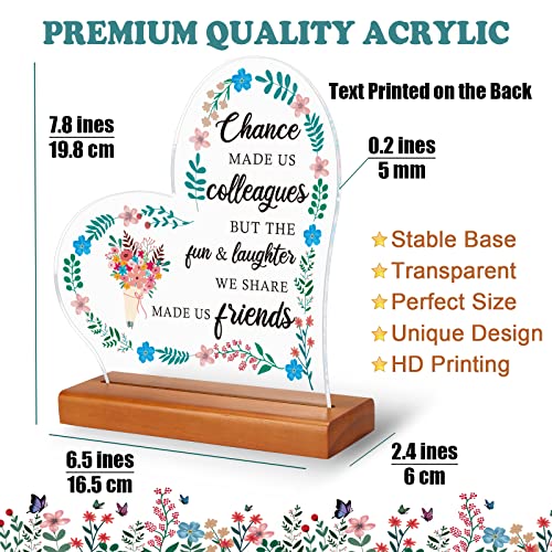Friend Gifts For Coworker Friendship Birthday Gift Leaving New Job Gifts Farewell Gift Appreciation Gifts For Colleague Work Bestie, Chance Made Us Colleagues Keepsake Ap005 #TOP1