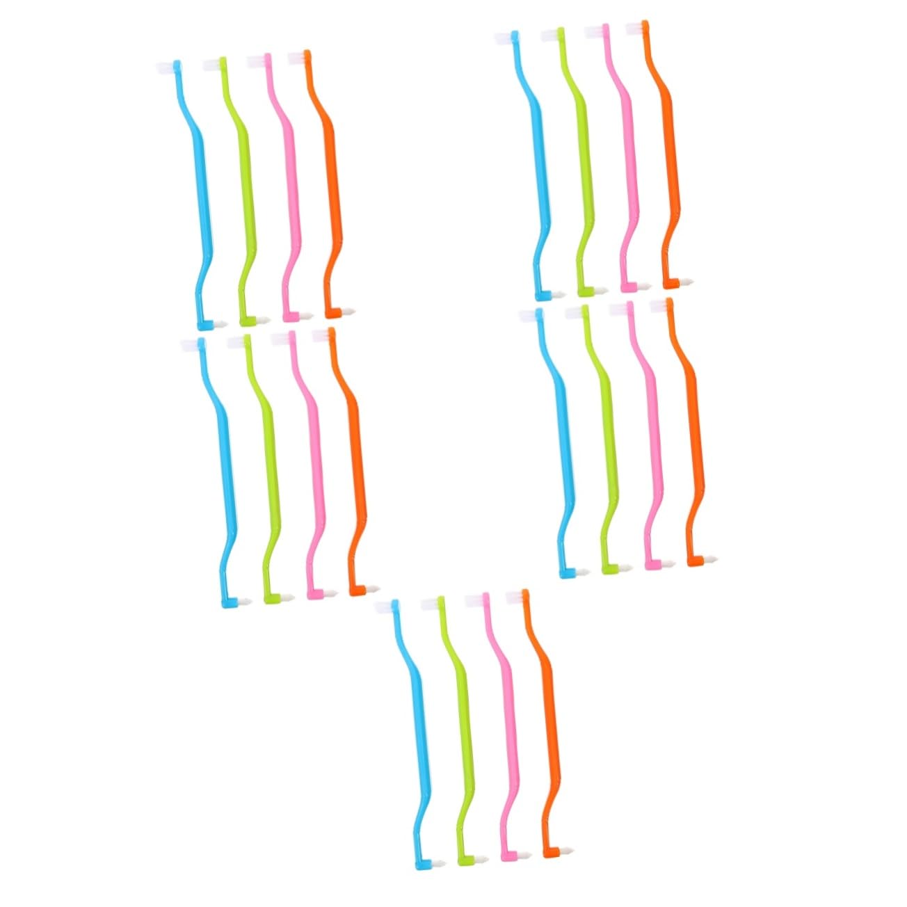 Beavorty 20 Pz Spazzolino Da Denti A Doppia Testa Spazzolini Da Denti Portatili Dente A Doppia Testa Spazzolini Conici Resistenti All'Usura Accessori Interspazio Spazzolino A Ciuffo A