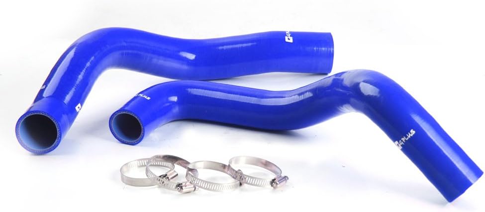 G-PLUS Silicone Radiator Coolant Hose Pipe Kit Clamps Compatible With 1994-1995 FORD MUSTANG GT/GTS/SVT V8,2PCS Blue