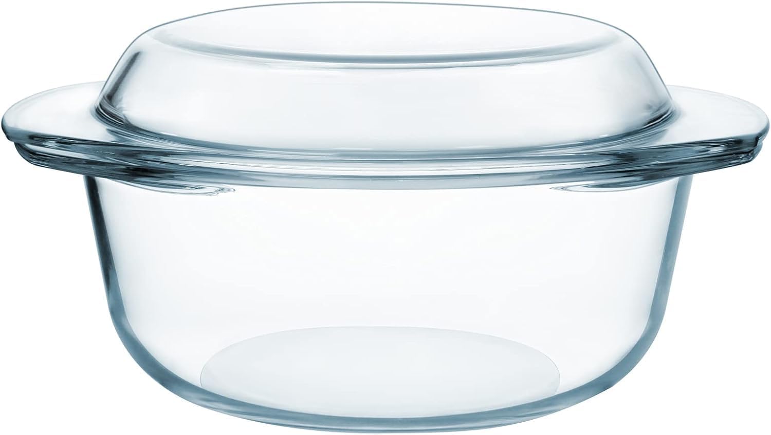 Housetronics Glass Round Casserole Oven Dishes with Lid, Borosilicate Glass, Freezer & Microwave Safe, Scratch & Thermal Shock Resistant, Easy-Grip Handles Oven Proof (1/1.5/2.5 Ltr) (2.5 Litre)