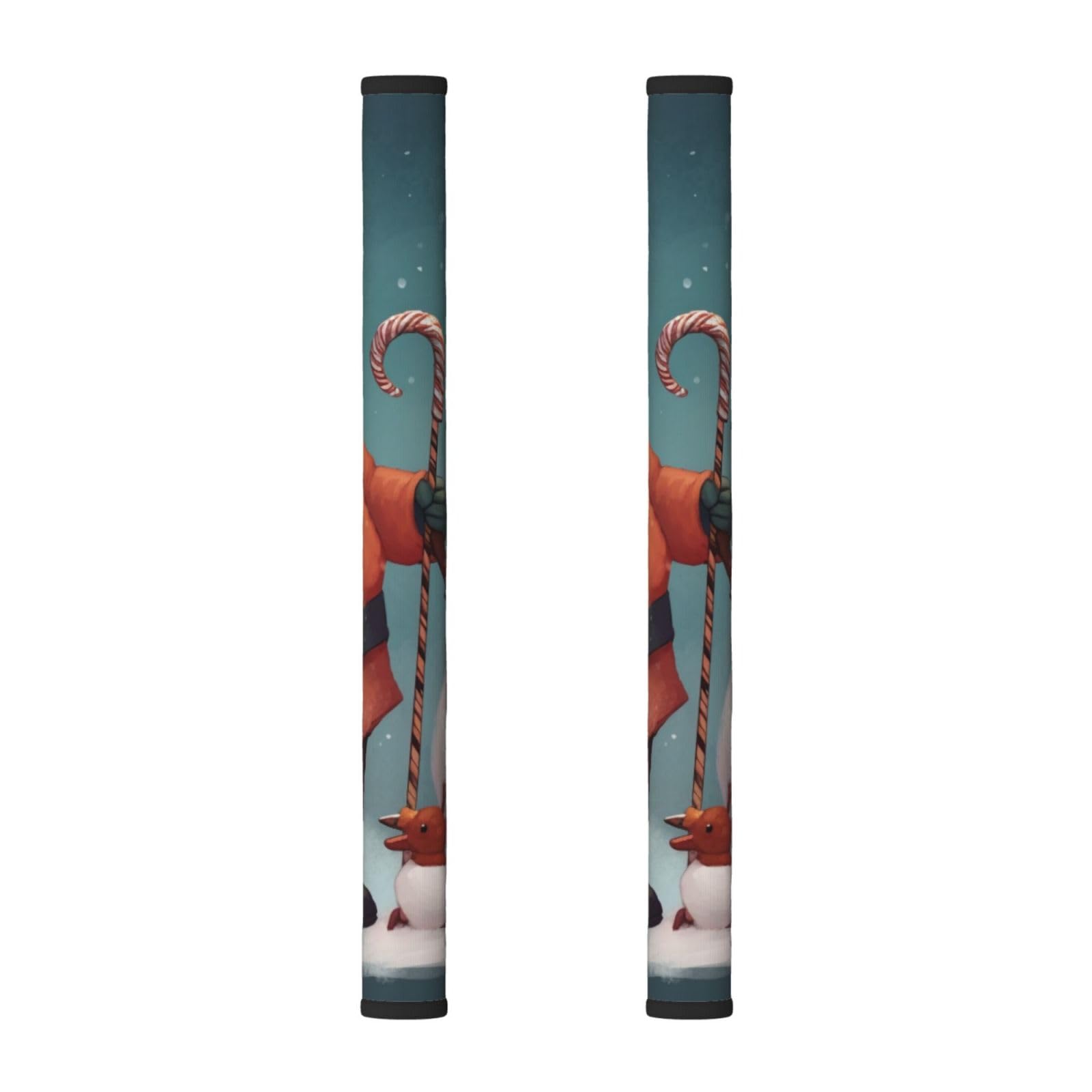 VGFJHNDF Refrigerator Door Handle Covers 2-Pack, Santa and Snowman Printed Protect and Decorate for Fridge Ovens Dishwashers