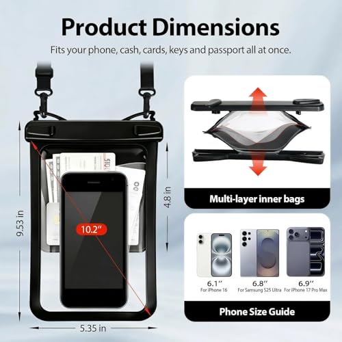 Funda impermeable IPX8 Woyinger con pantalla táctil sensible 2