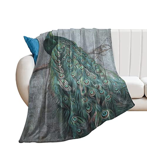 Couverture de voyage légère plumes de paon contre les nuits fraîches - 5