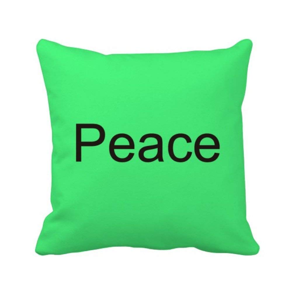 Housse de coussin carrée rajeunissez un canapé terne avec la citation inspirante Peace Word