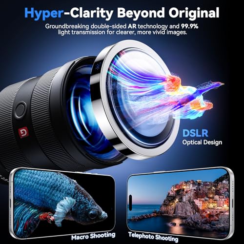 Image of Supershieldz CAM-Guard 3D Camera Lens Protector Ring for iPhone 17 Pro Max | 17 Pro, Keep Original Design and Color, 9H Hardness, Easy Installation - White Titanium