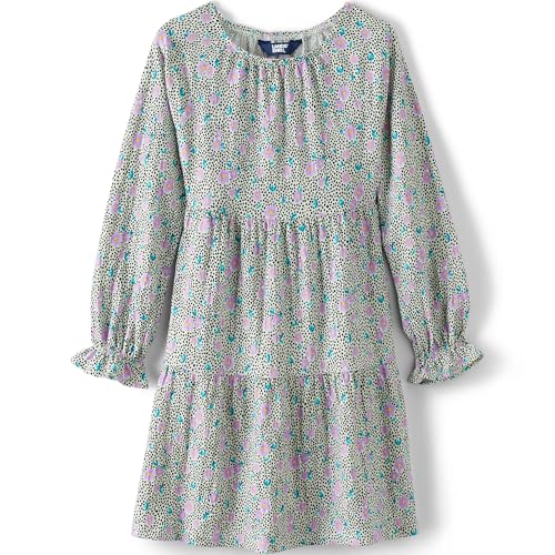Lands' End Girls Long Sleeve Velvet Dress