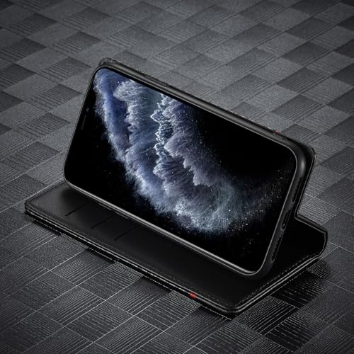 Étui de protection iPhone 11 Pro en cuir hybride et finitions carbone
