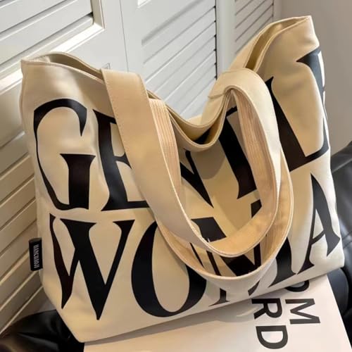 Bolso Tote para mujer de lona con compartimento con cierre miniatura 6