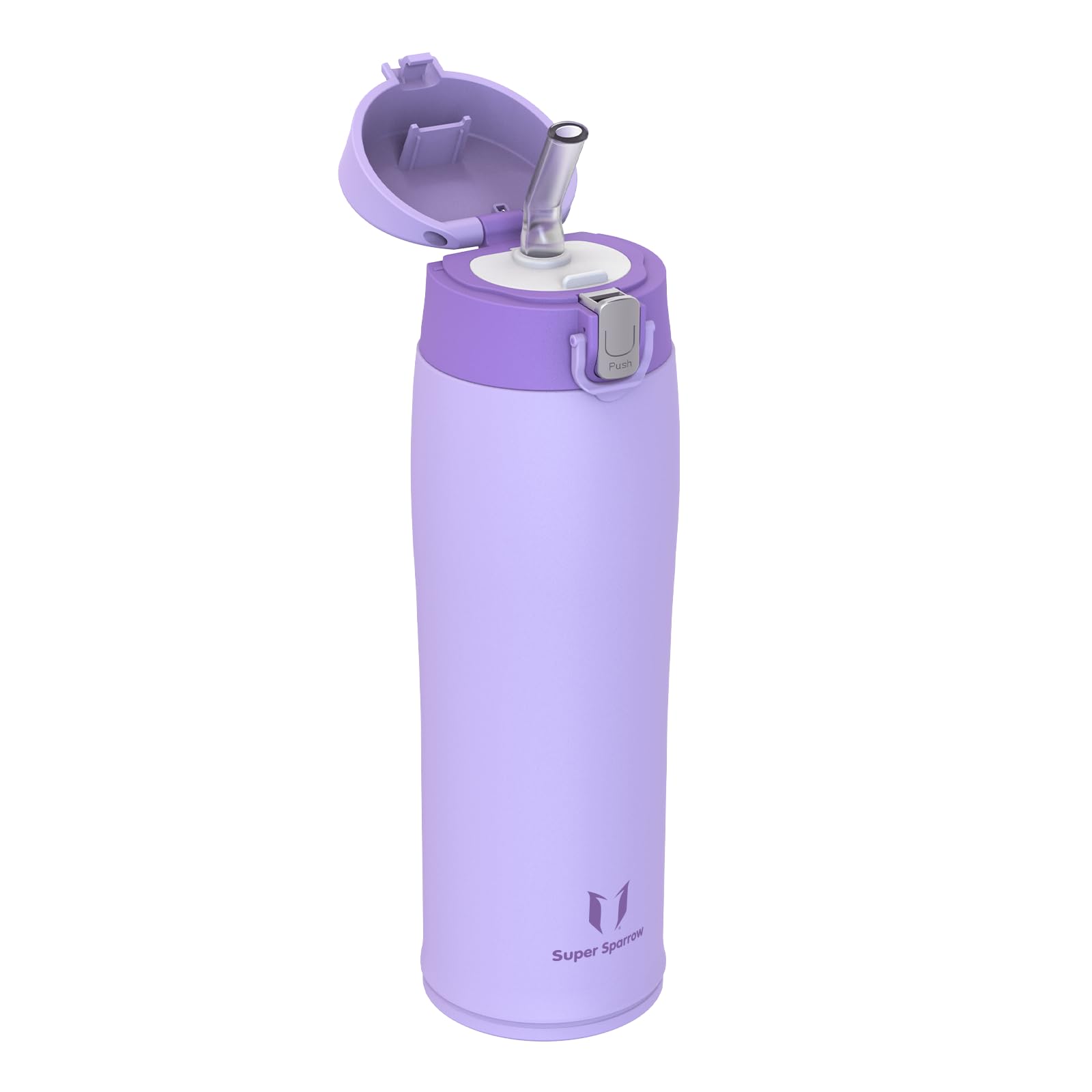 Super Sparrow Borraccia Termica Cannuccia, Borraccia in Acciaio Inox - 350ml, 500ml, 750ml, 950ml - Senza BPA Tazza Borracce Termiche, Bottiglia Termica per Bambini, Scuola, Sportiva