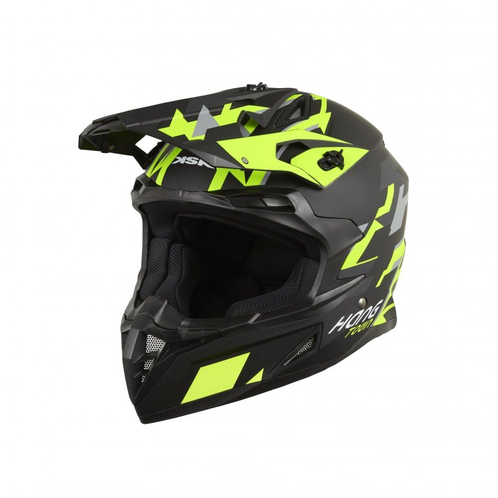 KSK Casque Cross HANGTOWN Cross Noir & Jaune