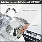 2 Stücke Welpen Edelstahl Hundenapf - LEACOOLKEY Hundefutter Wasserschale Langsam fütternde Entwöhnungsschüssel für Kleine Hunde Katzen Haustiere