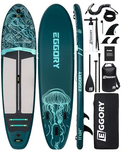Aufblasbares Paddle-Board, Extra Breites Stand-Up-Paddle-Brett, SUP-Brett mit Abnehmbarer Finne,...