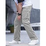 HUNGSON Mens Cargo Pants Drawstring Casual Hiking Pants Joggers Athletic Trousers Cotton Loose Straight Sweatpants for Men - Image 5