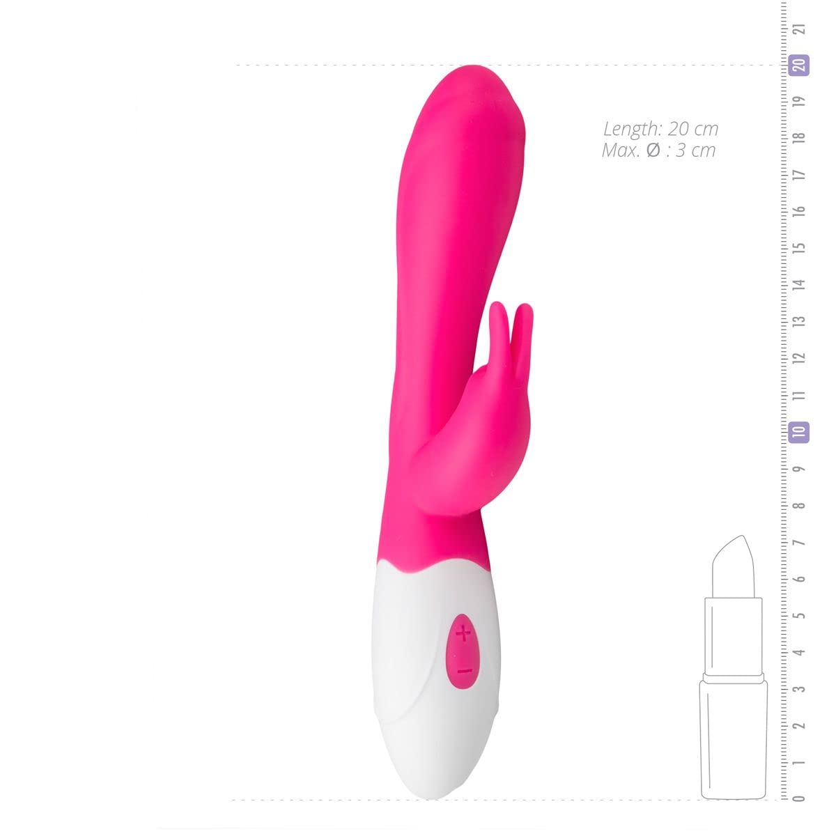 Vibratore per coniglio Ascella Vibe - Vibratori per clitoride e punto G - 100% silicone morbido medico - Collezione Easytoys Vibe - Massaggiatore Multifunzione: vibrazione a 10 frequenze