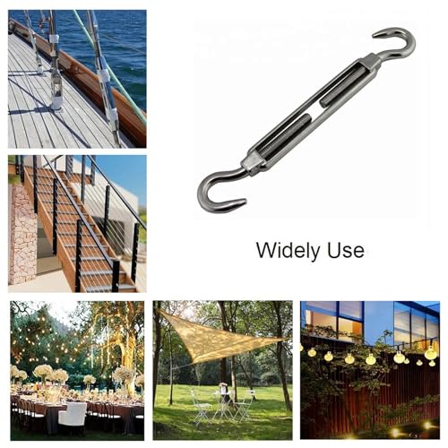 Turnbuckles 5PCS Turnbuckle Stainless Steel 304 Hook M5 miniatura 6