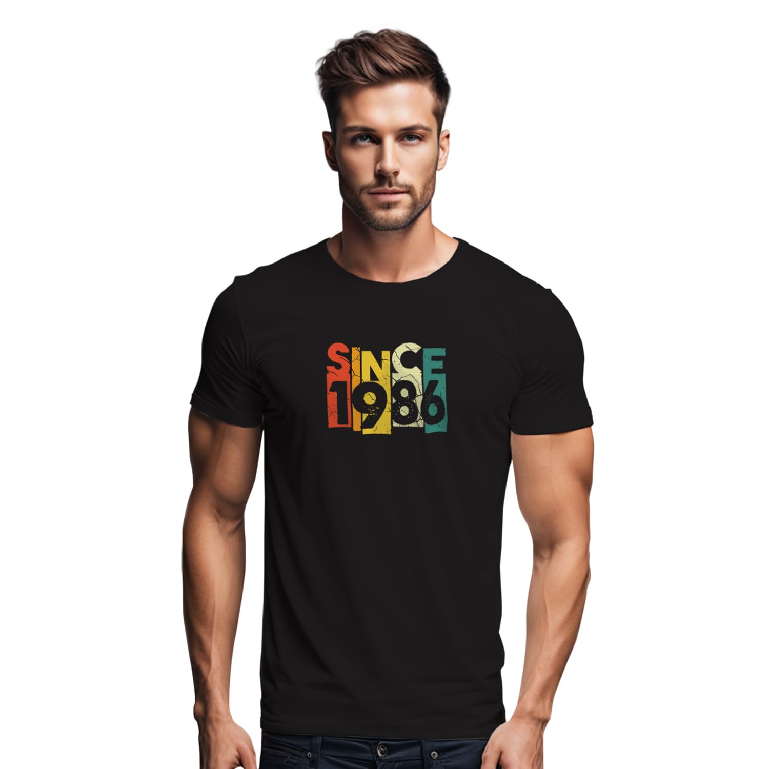 tantra T-Shirts – Retro 'Since 1986' Graphic Tee for Adults – Vintage Birth Year Shirt (1979-1999) – Unisex Casual Cotton T-Shirt-picture-23