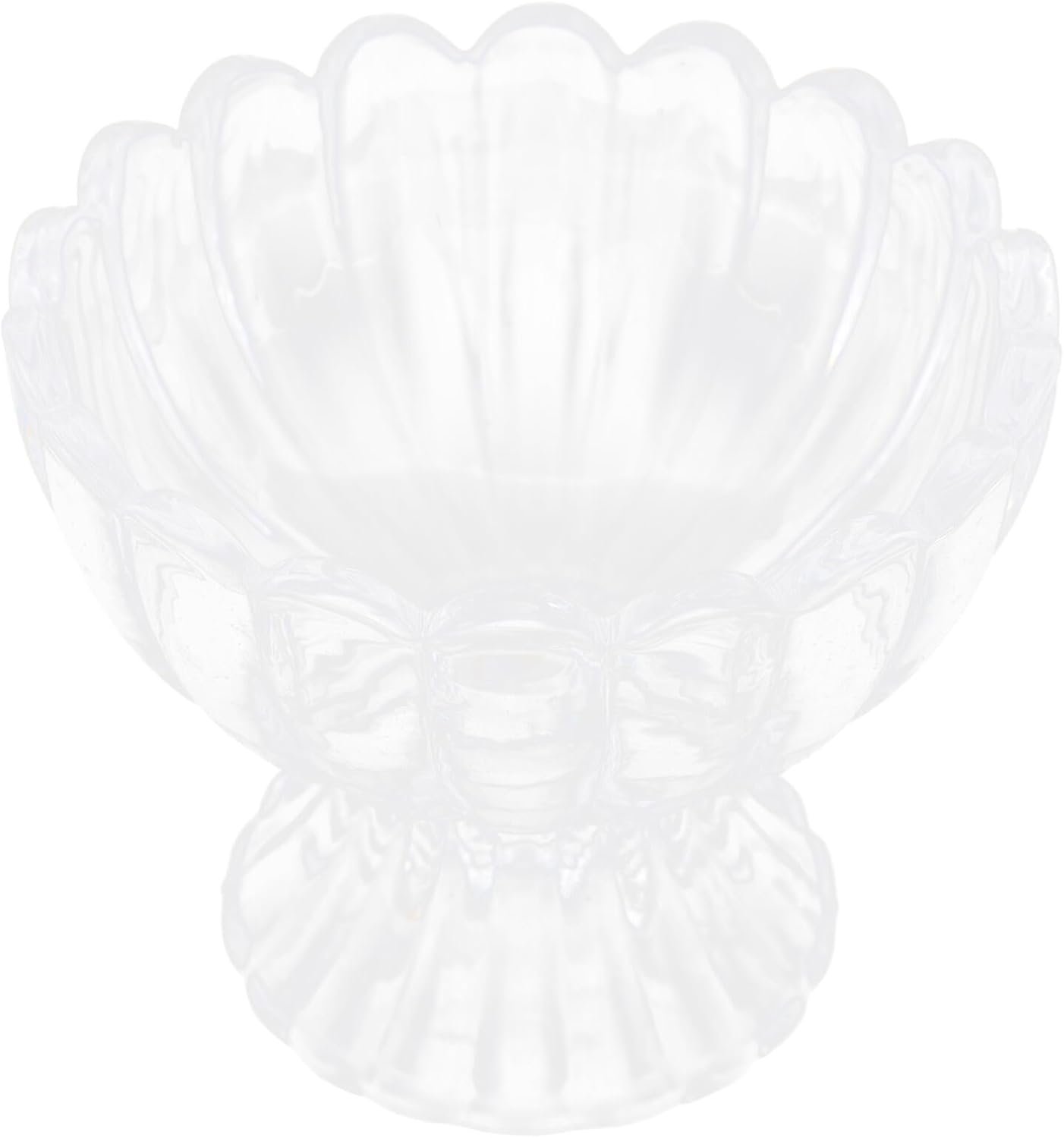 TIDTALEO 6pcs 120ml Footed Crystal Glass Ice Cream Bowls Dessert Cups for Sundae, Juice, and Milk Tea Serving in European Style