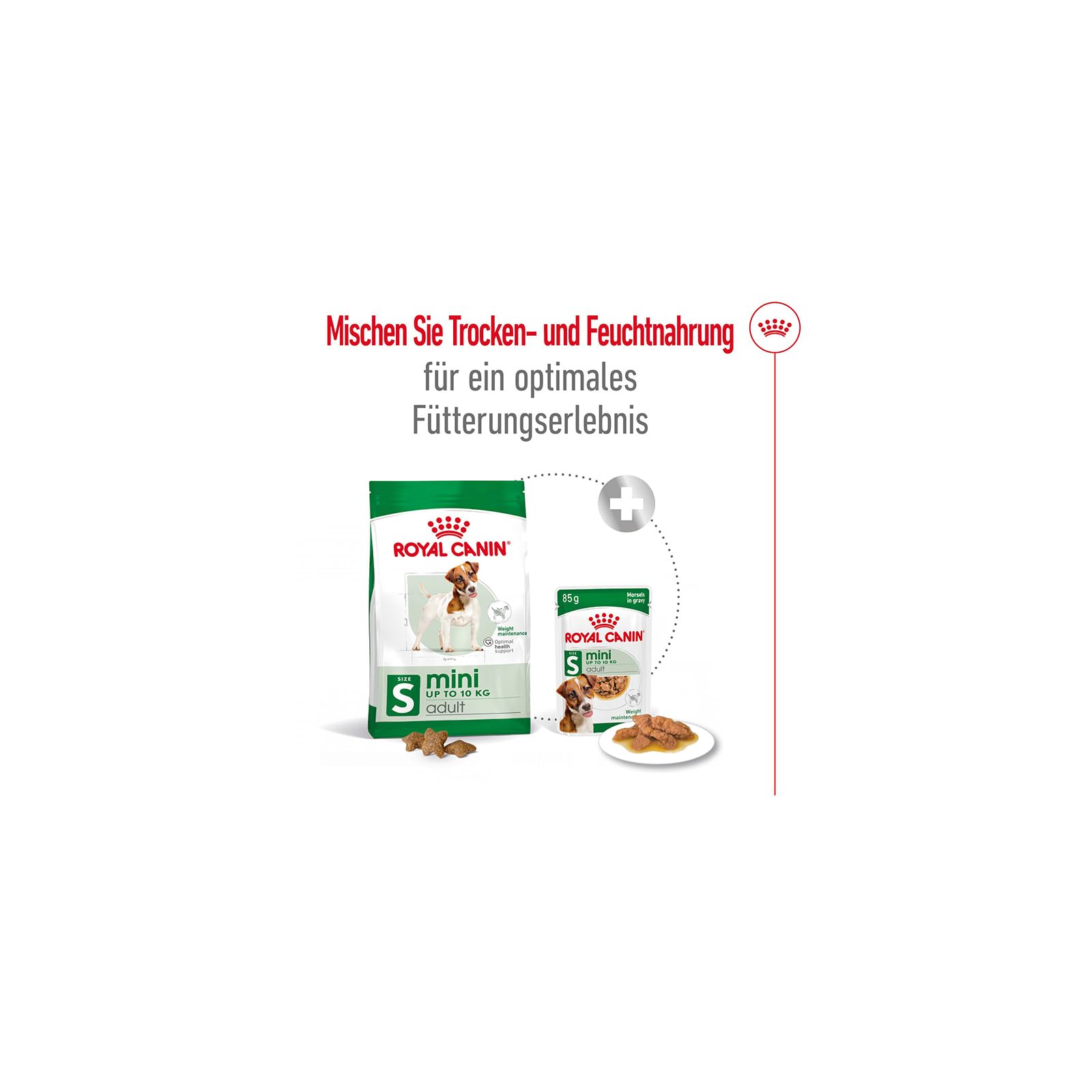 Royal Canin Mini Adult en Sauce | Pack Double | 2 x 12 x 85 g | Nourriture Humide pour Chiens Adultes de Petite Taille (1 à 10 kg) | De 10 Mois à 12 Ans | Teneur énergétique adaptée