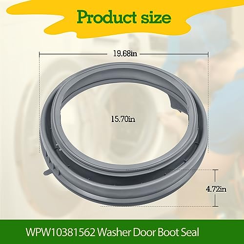 Image of [2026] WPW10381562 W10290499 Door Seal Compatible with Maytag Whirlpool Washer Bellows, Replaces Whirlpool Duet Washer Door Seal Parts WFW9150WW00 WFW9151YW00 WFW9250WW00 WFW9351YW00