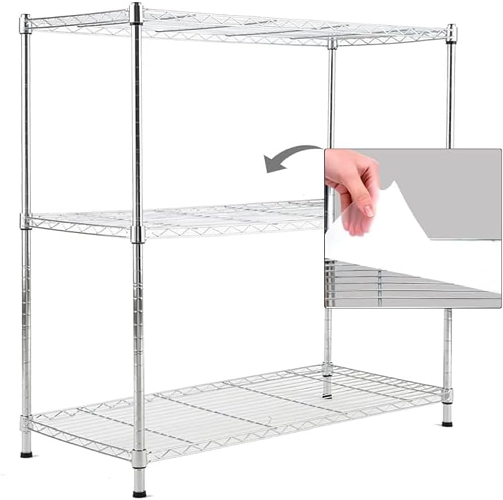 Amazon.com: Catalina Creations Chrome 3-Shelf Wire Shelving Unit with 3 ...