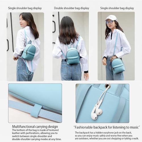 Multi Multipurpose Backpack,Casual Daypack,Work,Daypack Bag,Holds mobile phones, cosmetics, mobile power, tissues, etc.Blue3