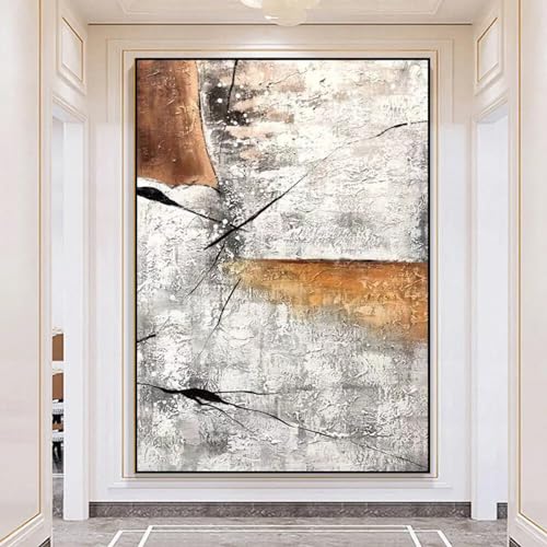 Peinture à l'huile sur toile vintage grand format pour salon élégant