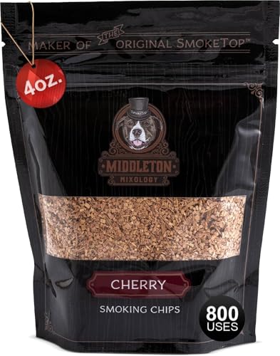 SmokeTop 4oz Bag - Cocktail Smoker Chips for Old Fashioned Cocktails Whiskey & Bourbon - by Middleton Mixology Made in The USA (800 uses) (Cherry)