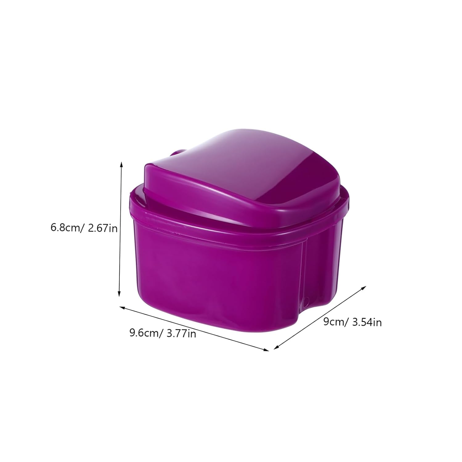 2pcs Denture Holder Case for Soaking Retainer Capsules Odor Blocking Filter Portable Tooth Box Retainer Cleaning Case
