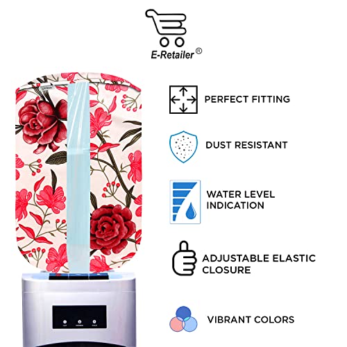 Image of Polyester Water Dispenser Bottle Cover With Adjustable Elastic Closure And Water Level Indication For 20L, Pack of 2Pc (Color- Red, 17x11 Inch)