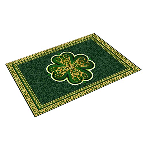 Camino de mesa de San Patricio lavable para decoración de mesa irlandesa de primavera para decoración del hogar, fiestas, interiores y exteriores
