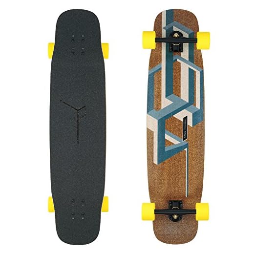Loaded Boards Basalt Tesseract Bamboo Longboard Skateboard Complete (Dark Blue, 86a Stimulus Wheels)