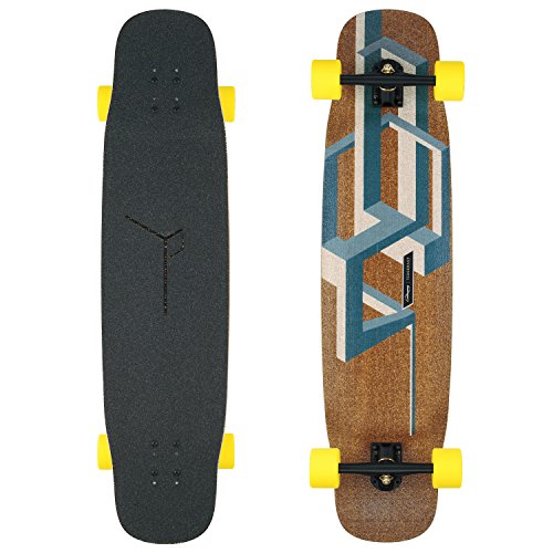 Loaded Boards Basalt Tesseract   Monopatín longboard completo de bambú (azul oscuro, ruedas de estímulo 86a)