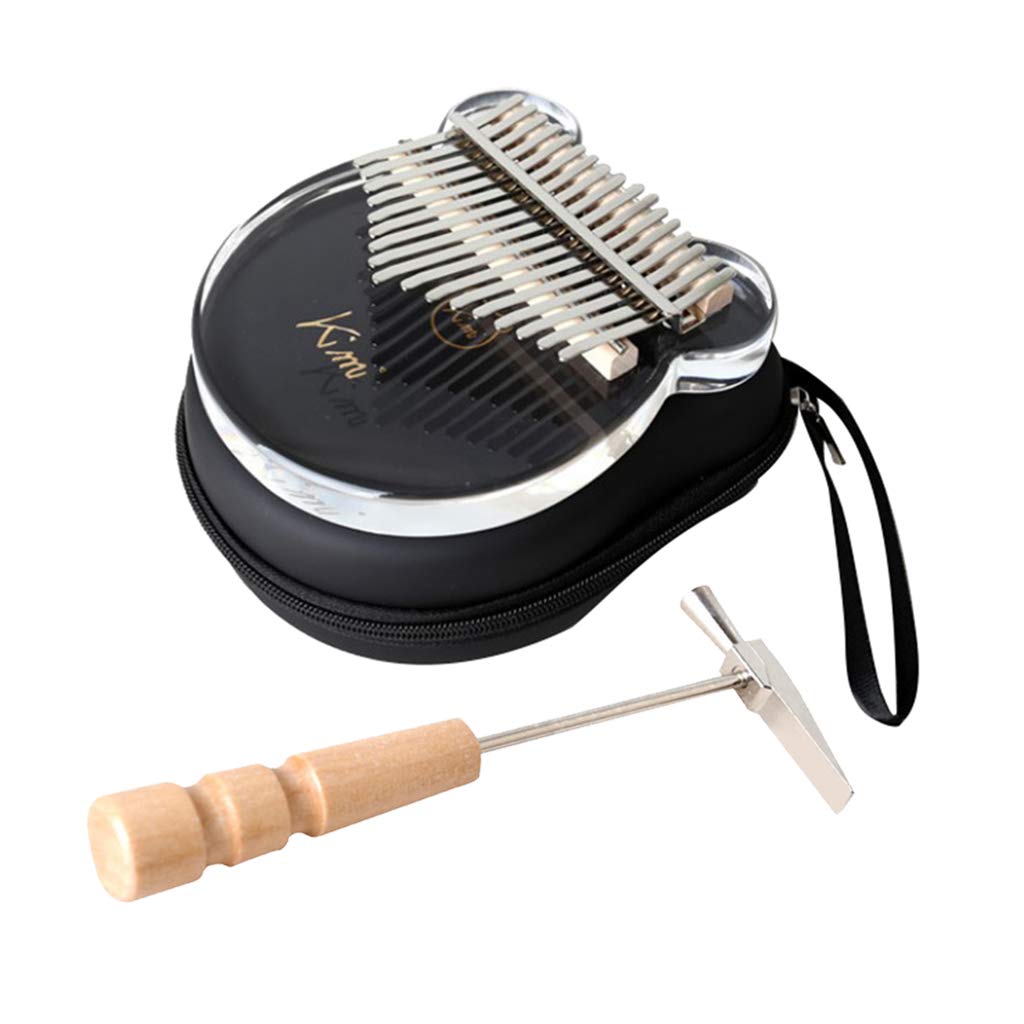 Acrilico Trasparente 17 Tasti Kalimba Pollice Pianoforte & Accordatore Martello Regalo per Studenti