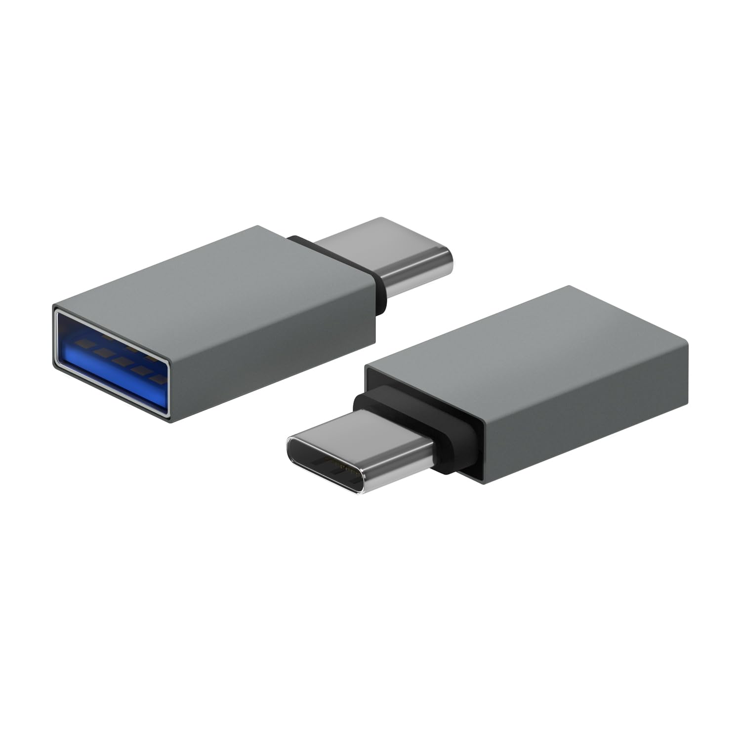 AISENS Convertitore Alluminio USB A USB C A HDMI 1080P 60Hz USB A M USB C M HDMI H Grigio 15cm