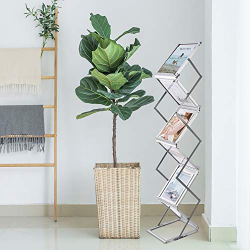 Polmart Aluminum Brochure Magazine Catalog Literature Display Rack, 6 Pockets (1 - Pack) #TOP3