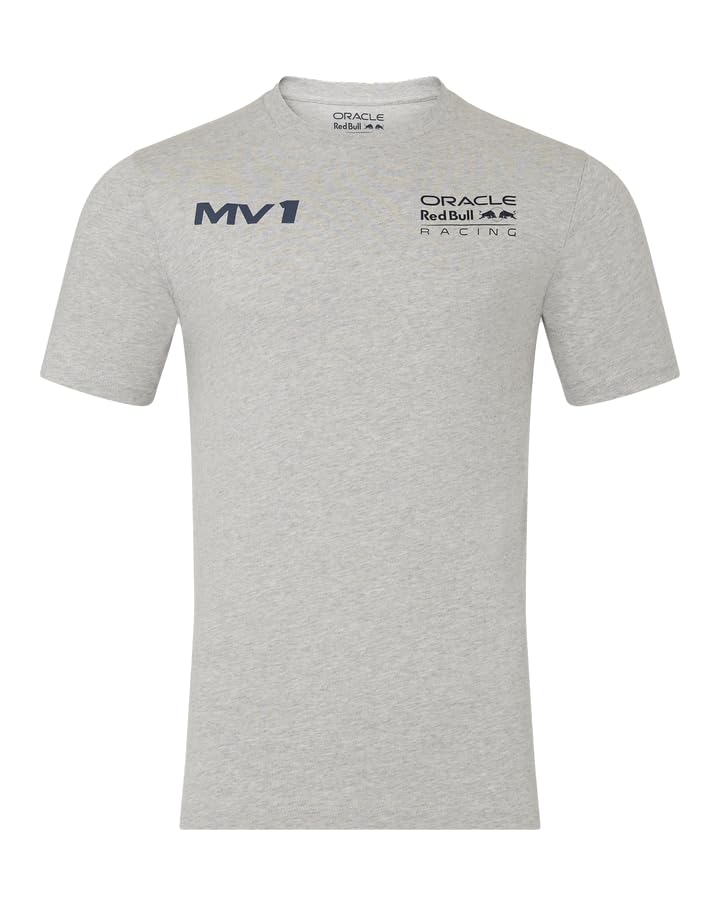 Castore Red Bull Racing F1 Max Verstappen Helmet T-Shirt, Grey, M
