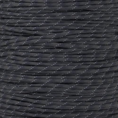 Paracord Planet Reflective 550lb Paracord – 7 Strand Type III Nylon Parachute Cord for Outdoor Visibility, Hiking & Crafting