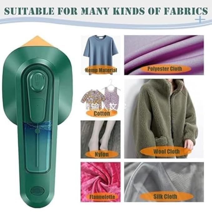 Image of DRUMSTONE (Luxurious 5 Year Warranty) Portable Mini Steam Iron for Clothes - Handheld Stainless Steel Garment Steamer, Compact Travel-Friendly Fabric Press for Home, Office & Daily Use MULTICOLOR