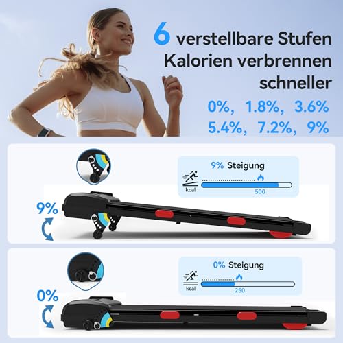 Image of Treadmill for Home 2-in-1 Walking Pad, Double Layer Running Deck 3 Screen LED Display 1-6 km /h Speed, Remote Control and App Control, Compact Design for Office & Home Use