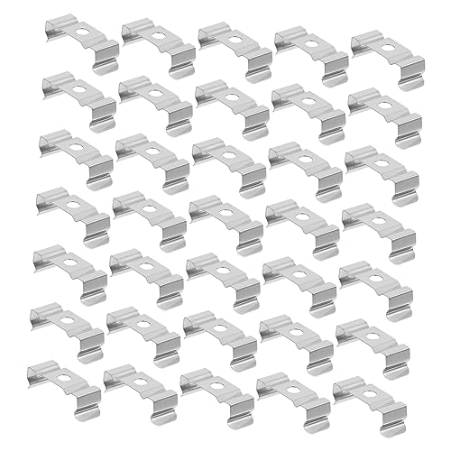 KITANDOVE 100piezas Soportes Acero De Manganeso Para Instalación De Tubos De Luz Led Fáciles De Instalar Accesorios Para Lámparas De Interior Y Exterior