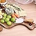 hecef Upgrade Bigger Cheese Board set of 4, a Acacia Wood Cheese Plate and 4 Pcs Knives, Charcuterie Platter Serving Tray for Appetizers, Feast, Housewarming, Cheese Serving