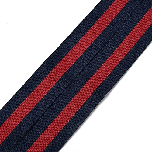 Image of BEEFLYING Blue and Red Stripe Adjustable Shoulder Strap Replacement Belt Crossbody Handbag Canvas Purse Strap Replacement Nylon Bag Straps for Bag Replacement Repairing Accessories