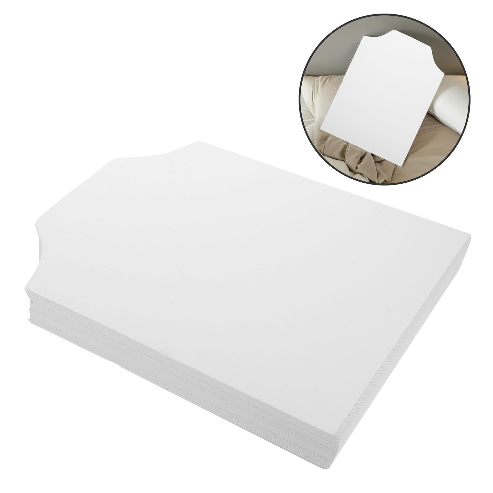 SEWACC Cartons d'emballage Pliables pour Vêtements 22x30 Cm Carton Double Face Blanc Anti-froissage Inserts pour T-Shirts et Chemises Protection Rangement Maison Lot de 100 Pièces