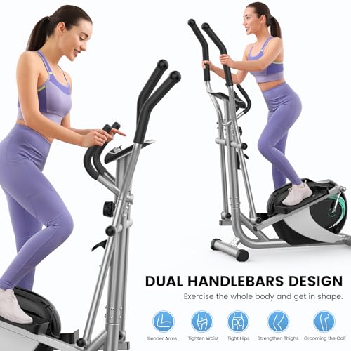 Image of Elliptical Exercise Machine, Dripex Magnetic Elliptical Machine for Home, Hyper-Quiet Elliptical Training Machines w / 13.2lbs Flywheel, 16 Resistance Levels, Pulse, LCD Monitor
