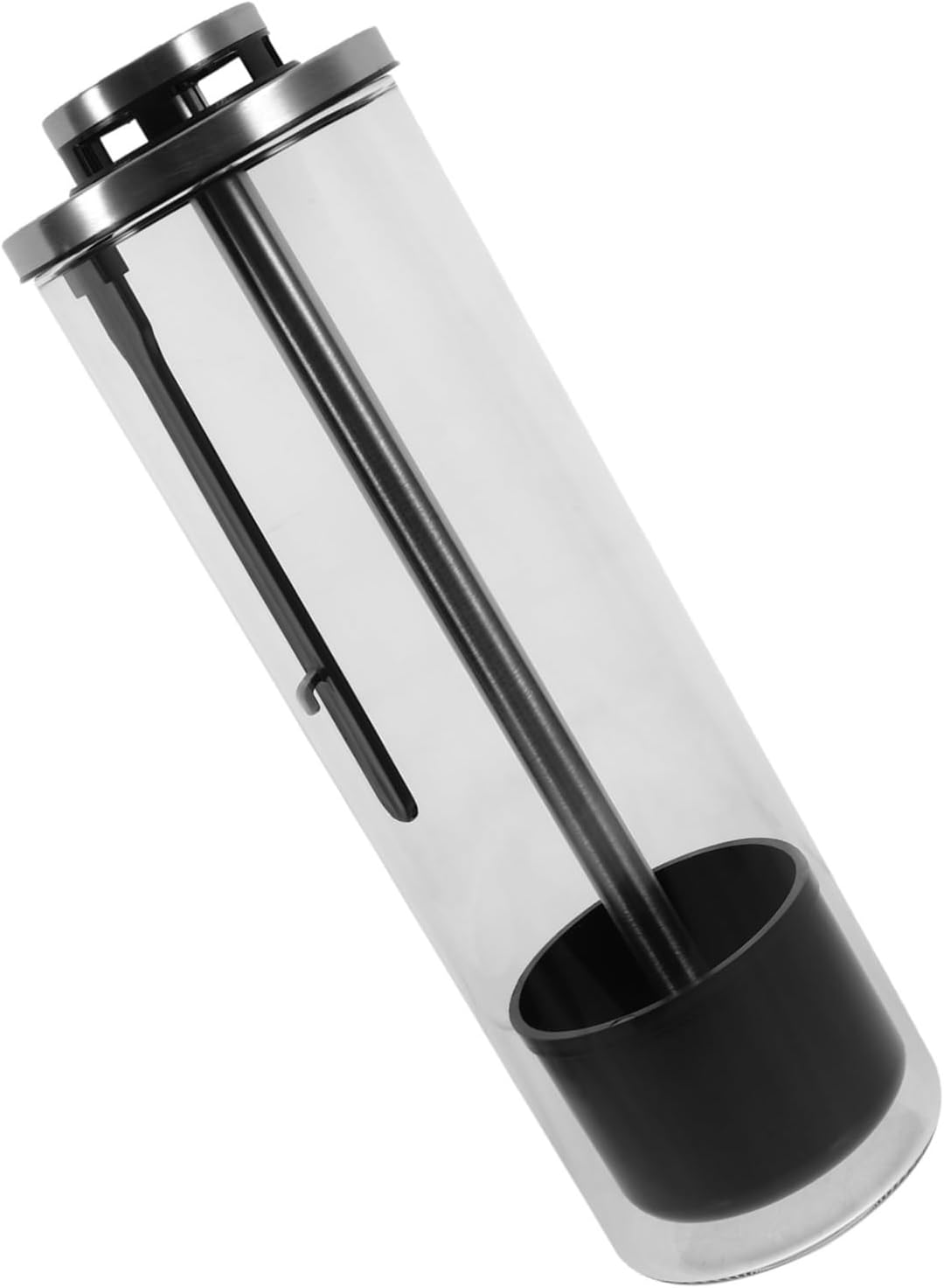 Stainless Steel Straw Holder Lid Straws Dispenser for Kitchen Utensils and Countertop Organization Glass Chopstick Holder Drainage for Home and Restaurant Use